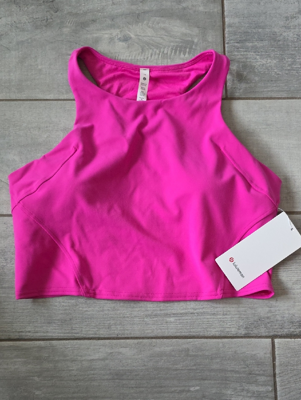 lululemon athletica Vibrant Sonic Pink Cropped Tank